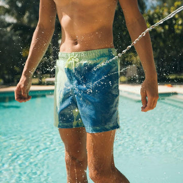 Color Changing Men's Beach Shorts Swimming Trunks